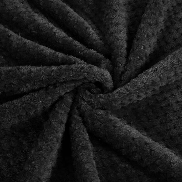 Flannel Fleece Bed Blankets Microfiber 330GSM Pet (30"x40") Black - Picture 5 of 6